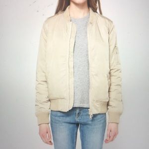 NWT Just Female Oak Bomber in Light Sand